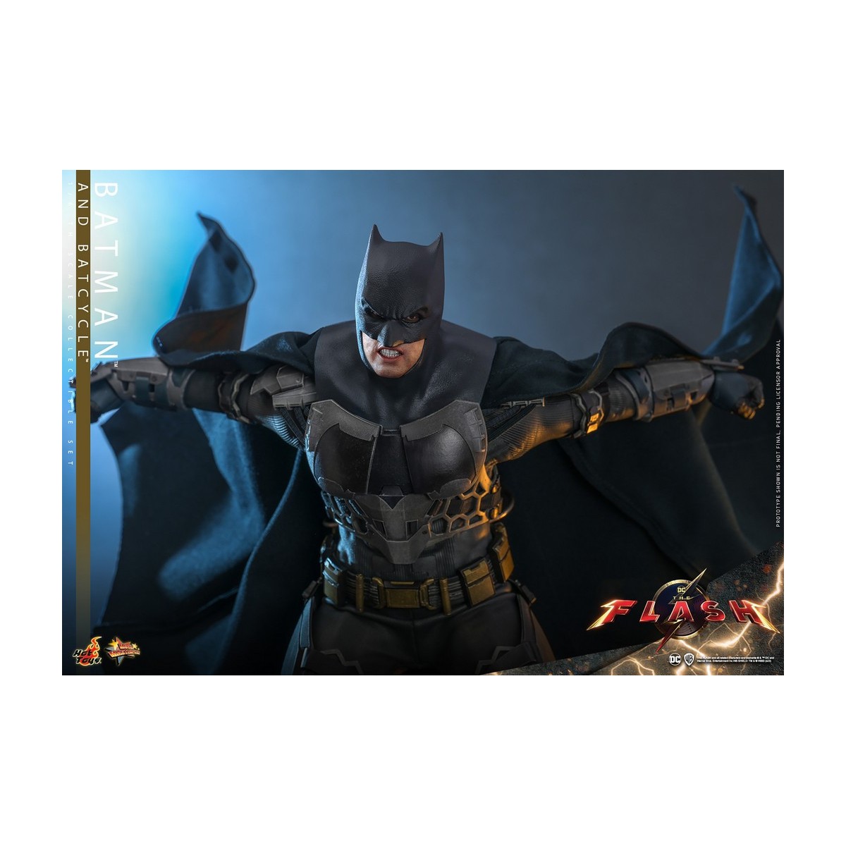 Hot Toys - DC Comics - Batman (Affleck) y Batcycle 1:6 Escala Figura Set The Flash - Movie Masterpiece 1/6