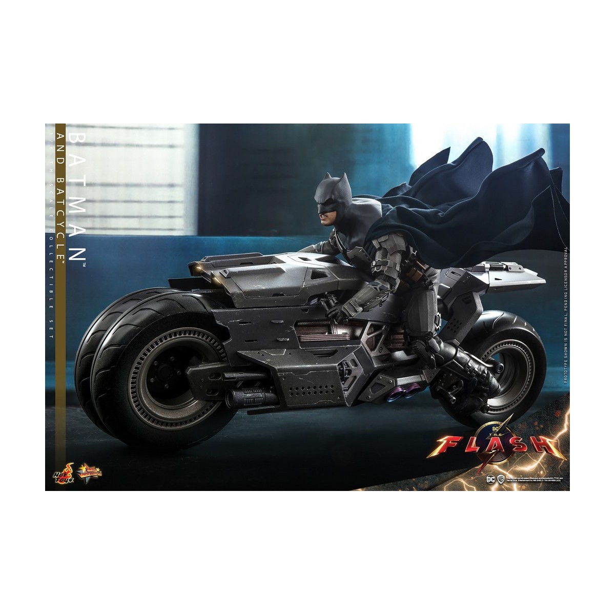 Hot Toys - DC Comics - Batman (Affleck) y Batcycle 1:6 Escala Figura Set The Flash - Movie Masterpiece 1/6