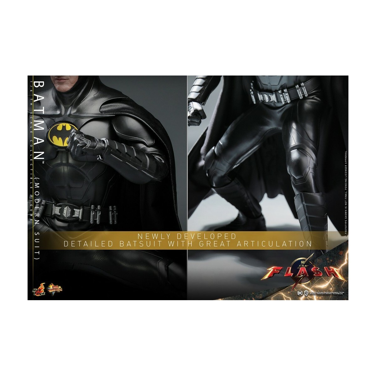 Hot Toys - DC Comics - Batman Traje Moderno (Keaton) The Flash - Movie Masterpiece 1/6