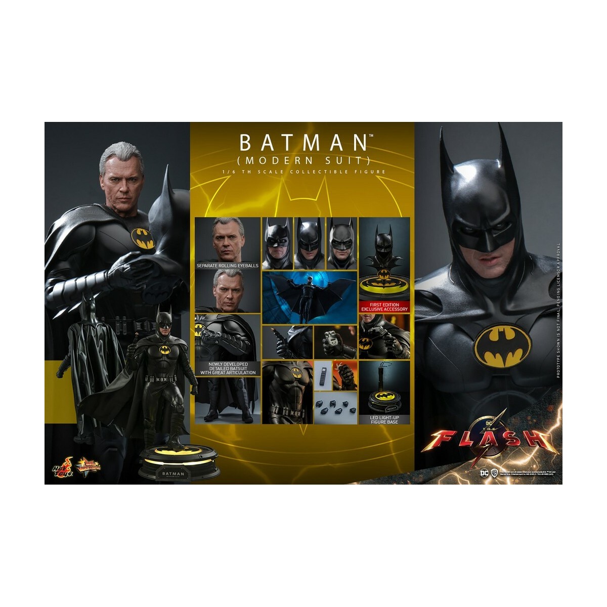 Hot Toys - DC Comics - Batman Traje Moderno (Keaton) The Flash - Movie Masterpiece 1/6