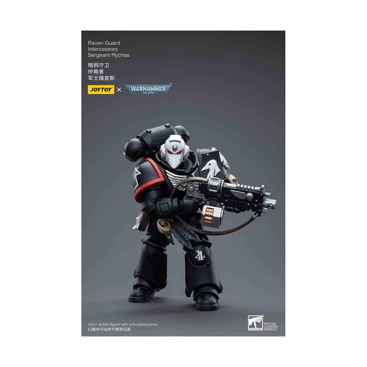 JoyToy Marines Espaciales - Guardia Cuervo - Intercesores Sargento Rychas 1/18 - Warhammer 40K