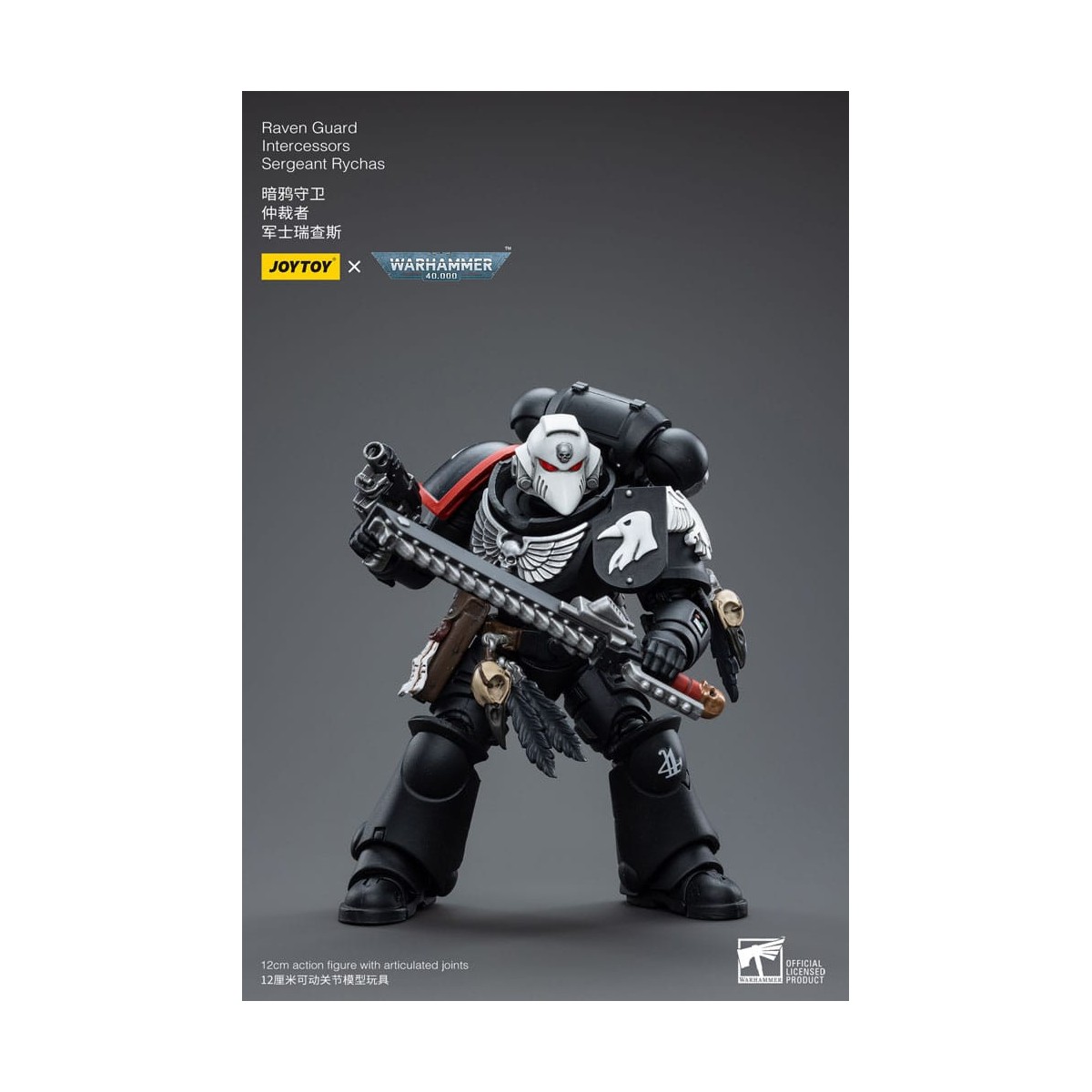 JoyToy Marines Espaciales - Guardia Cuervo - Intercesores Sargento Rychas 1/18 - Warhammer 40K