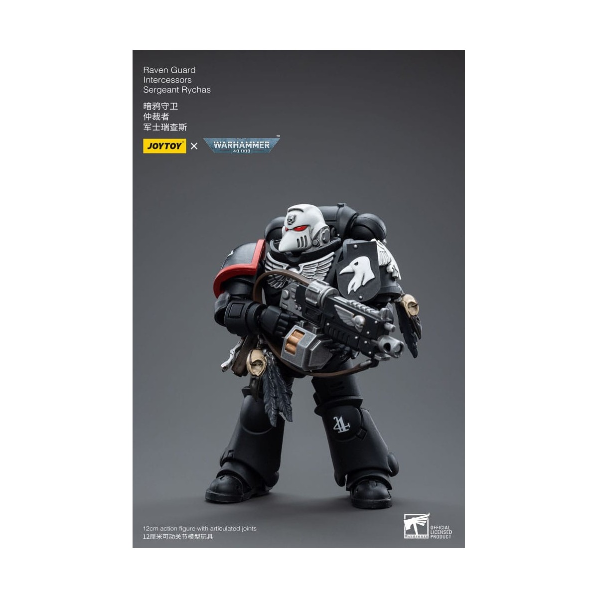 JoyToy Marines Espaciales - Guardia Cuervo - Intercesores Sargento Rychas 1/18 - Warhammer 40K