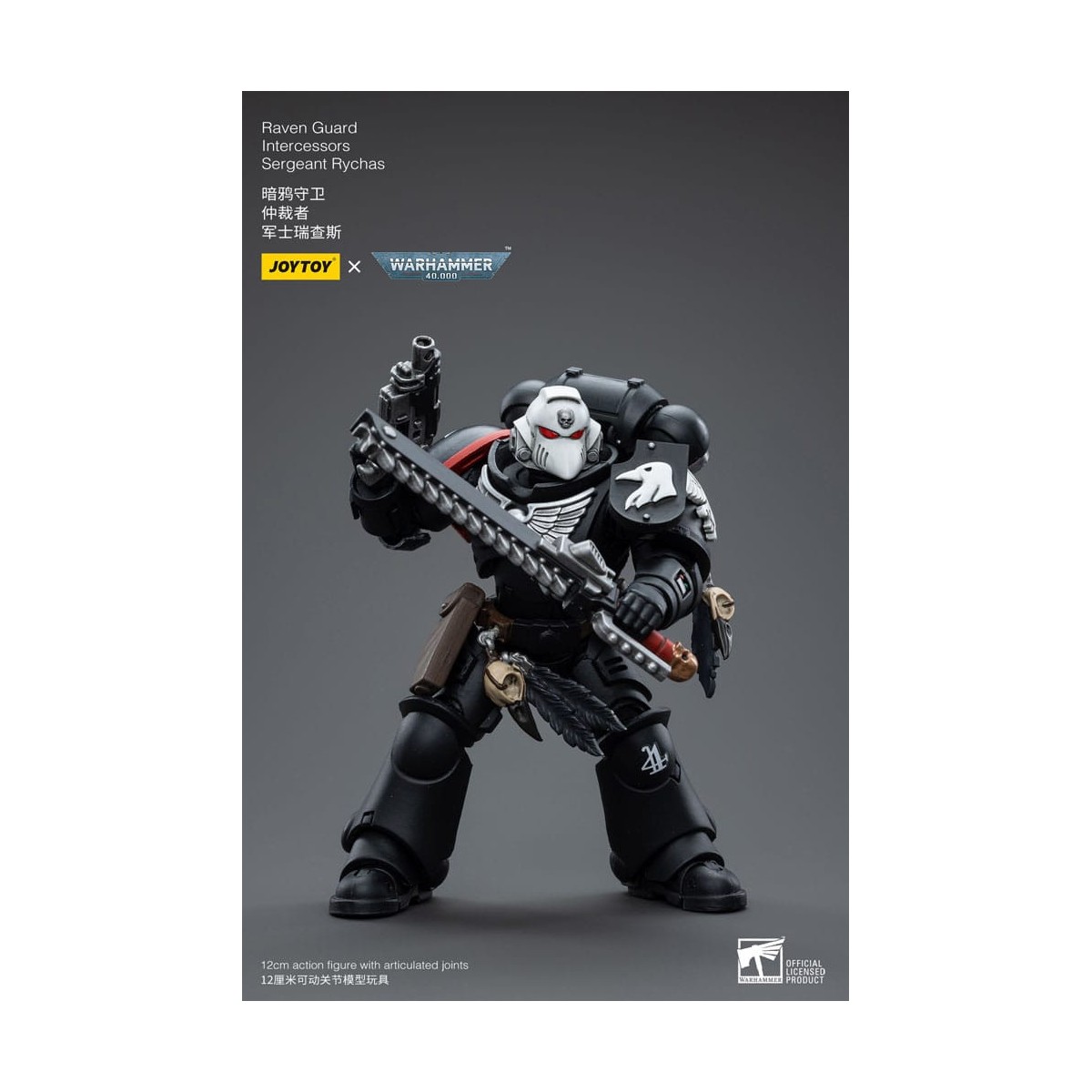 JoyToy Marines Espaciales - Guardia Cuervo - Intercesores Sargento Rychas 1/18 - Warhammer 40K