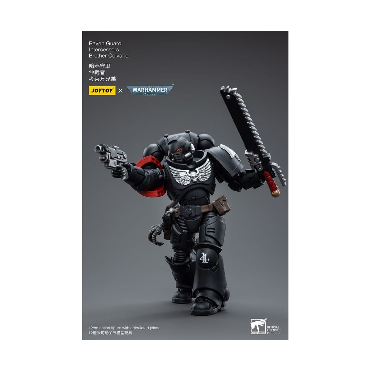 JoyToy Marines Espaciales - Guardia Cuervo - Intercesores Hermano Colvane 1/18 - Warhammer 40K