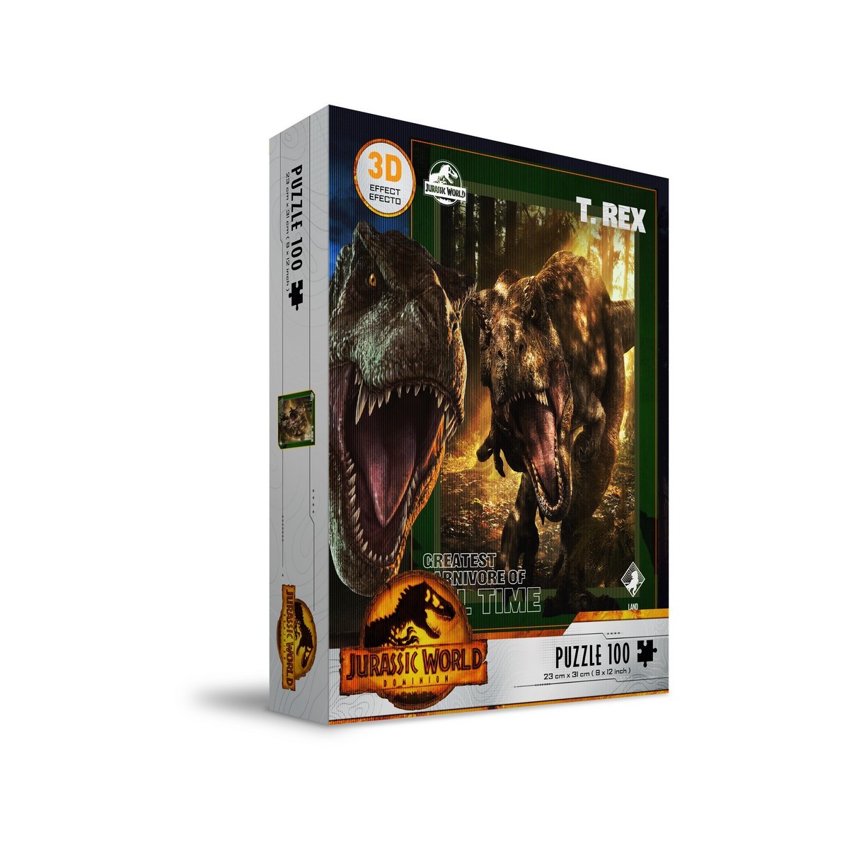 SD Toys - Puzzle Jurassic World efecto 3D - T-Rex 100 piezas