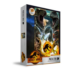 SD Toys - Puzzle Jurassic World efecto 3D - Compo Carnivorous 100 pcs