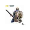 JoyToy - Marines Espaciales - Ultramarines - Capitán Primaris con Escudo Reliquia y Espada de Poder 1/18 - Warhammer 40K