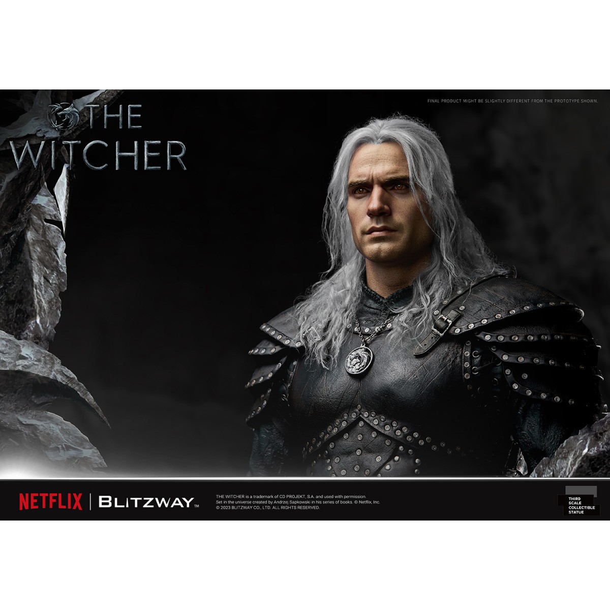 Blitzway - Estatua Geralt of Rivia 1/3 Escala Infinita - The Witcher 