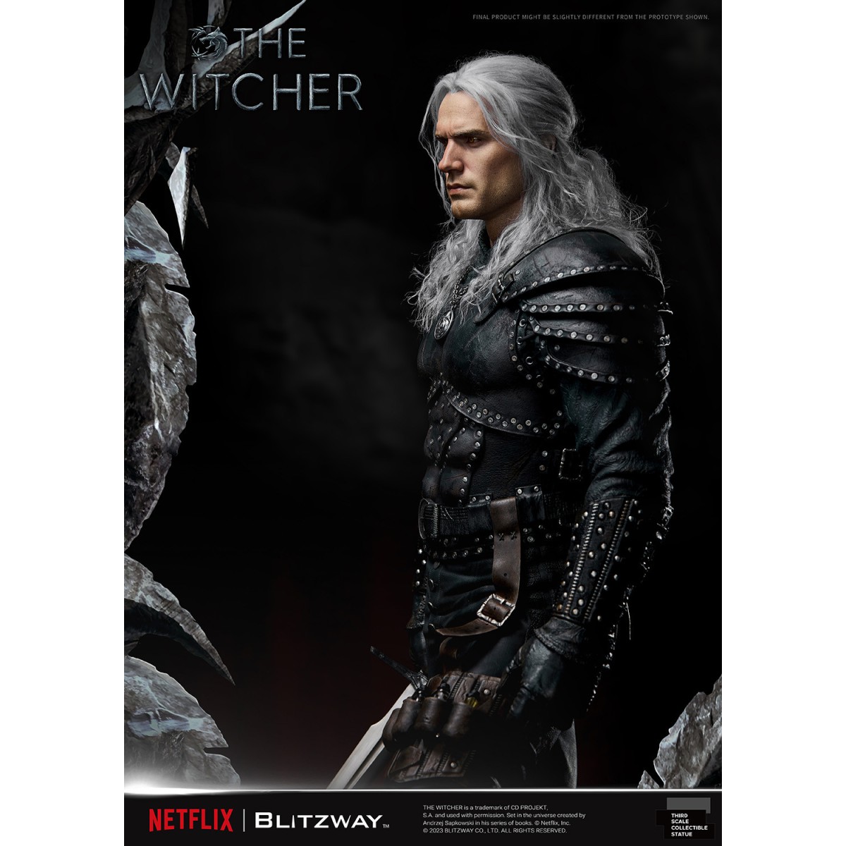Blitzway - Estatua Geralt of Rivia 1/3 Escala Infinita - The Witcher 