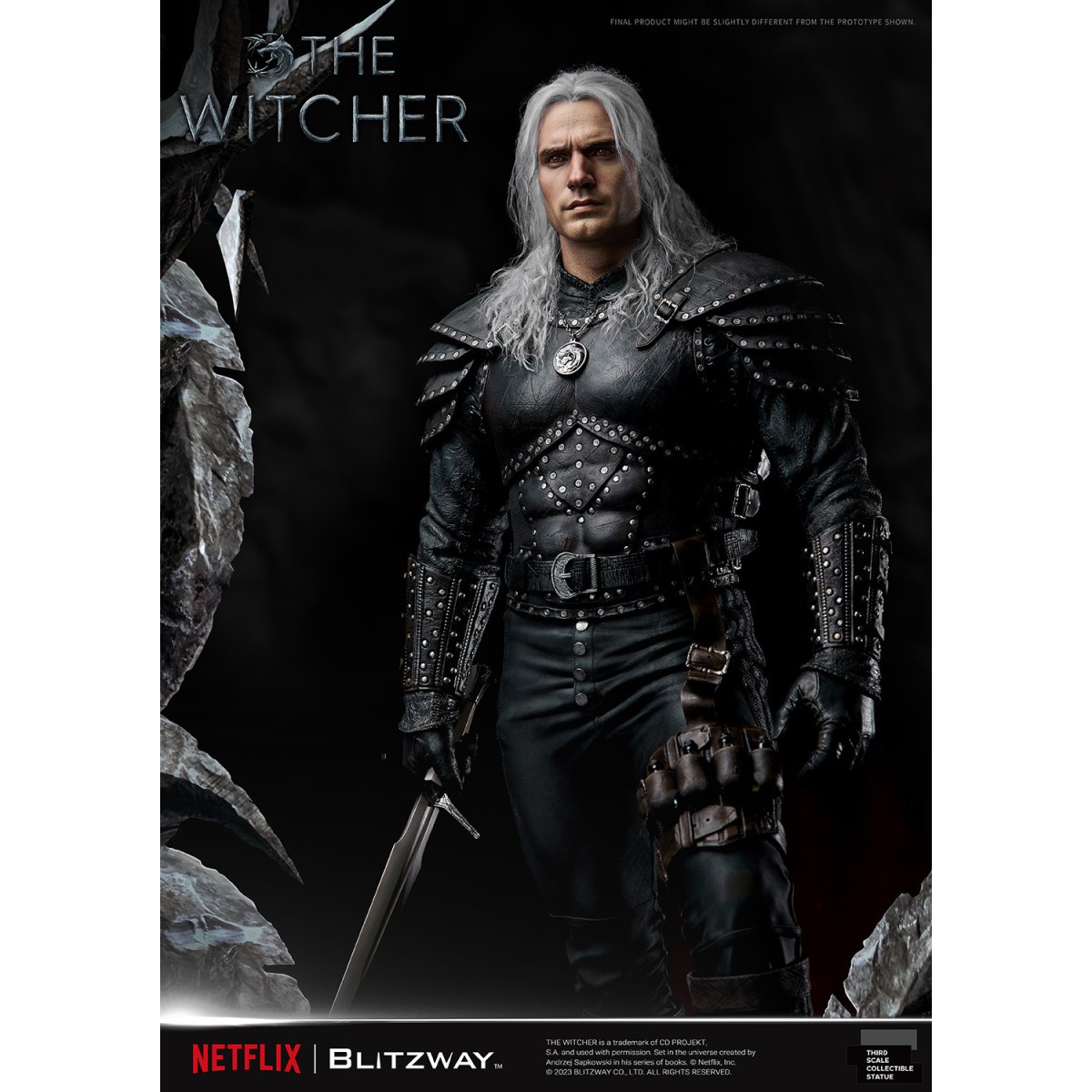 Blitzway - Estatua Geralt of Rivia 1/3 Escala Infinita - The Witcher 