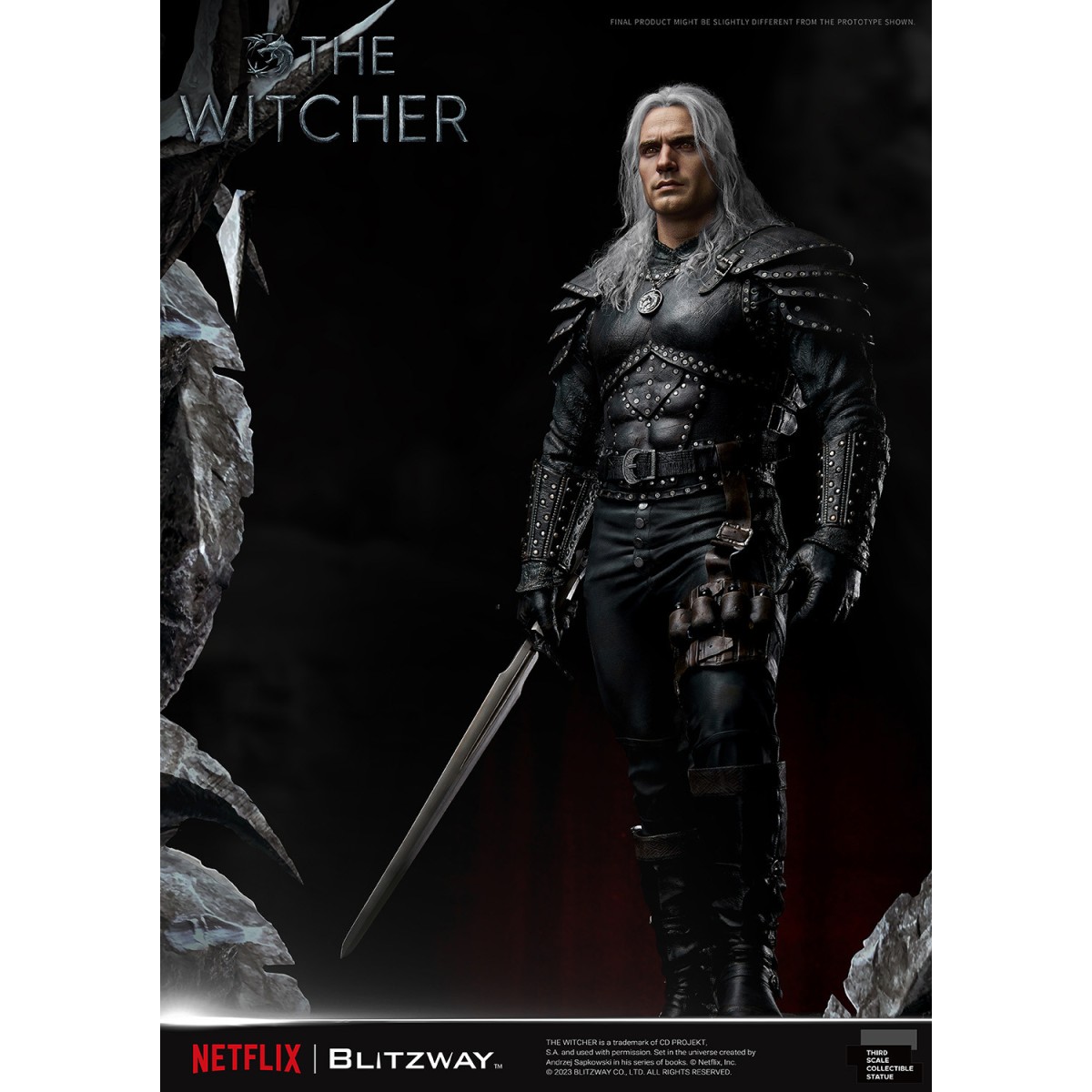 Blitzway - Estatua Geralt of Rivia 1/3 Escala Infinita - The Witcher 