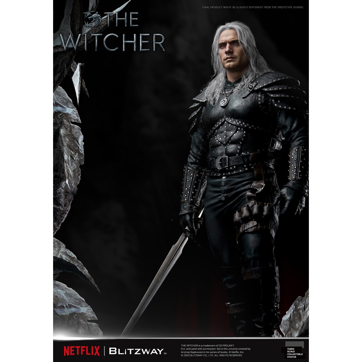 Blitzway - Estatua Geralt of Rivia 1/3 Escala Infinita - The Witcher 