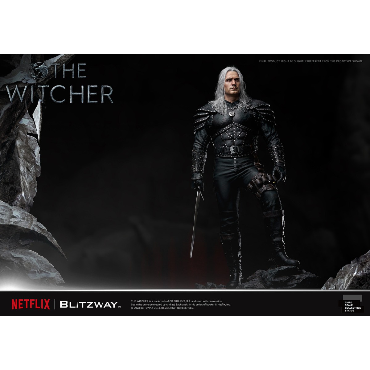 Blitzway - Estatua Geralt of Rivia 1/3 Escala Infinita - The Witcher 