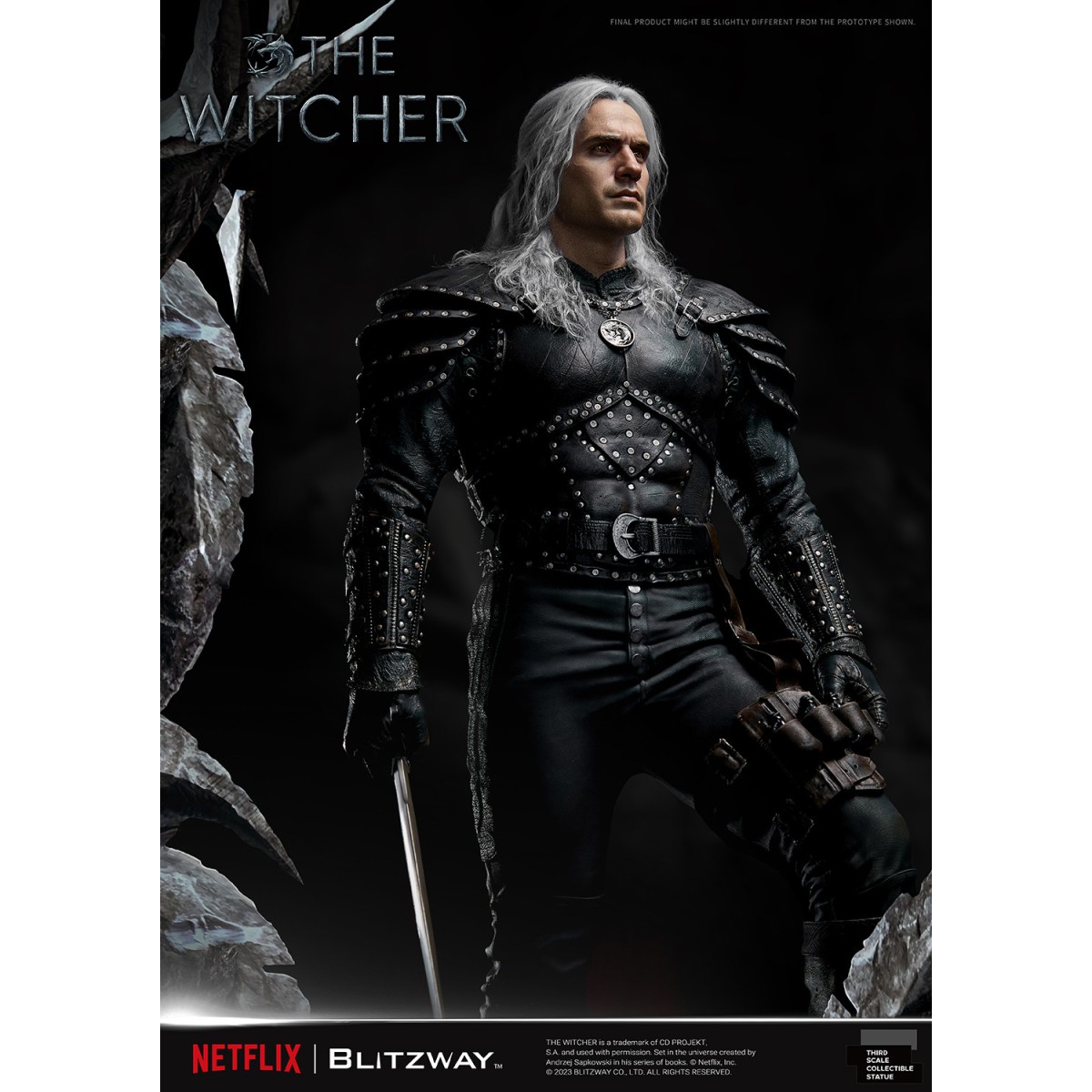 Blitzway - Estatua Geralt of Rivia 1/3 Escala Infinita - The Witcher 
