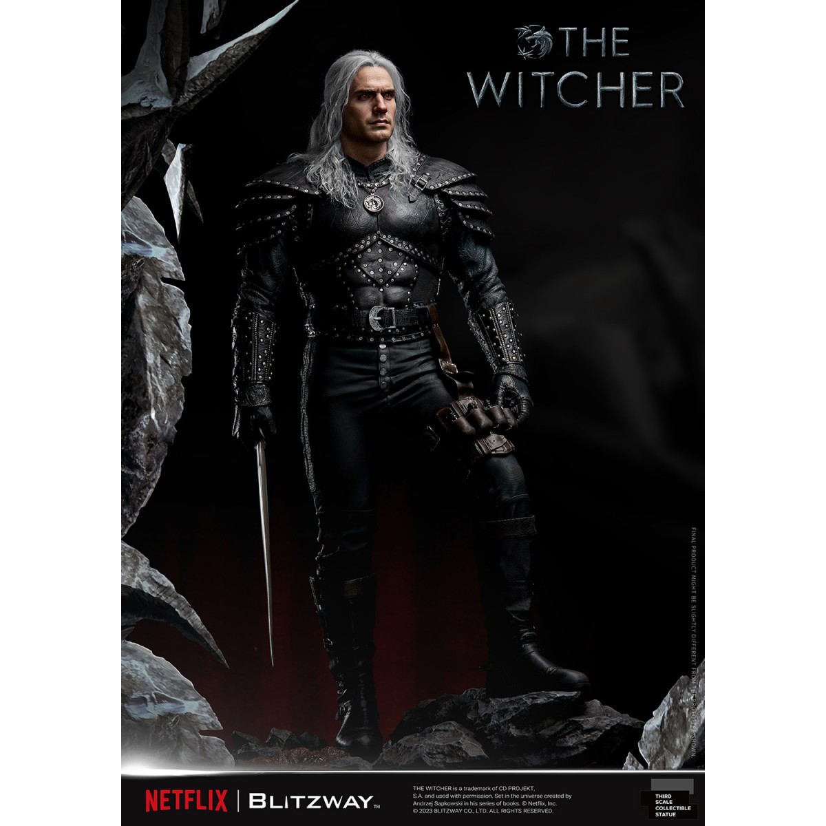 Blitzway - Estatua Geralt of Rivia 1/3 Escala Infinita - The Witcher 