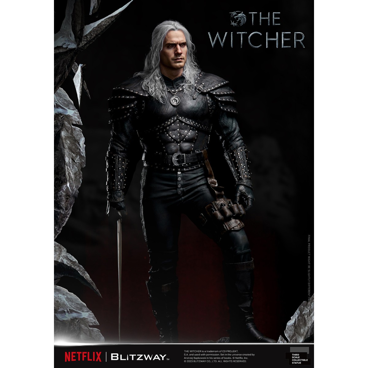 Blitzway - Estatua Geralt of Rivia 1/3 Escala Infinita - The Witcher 