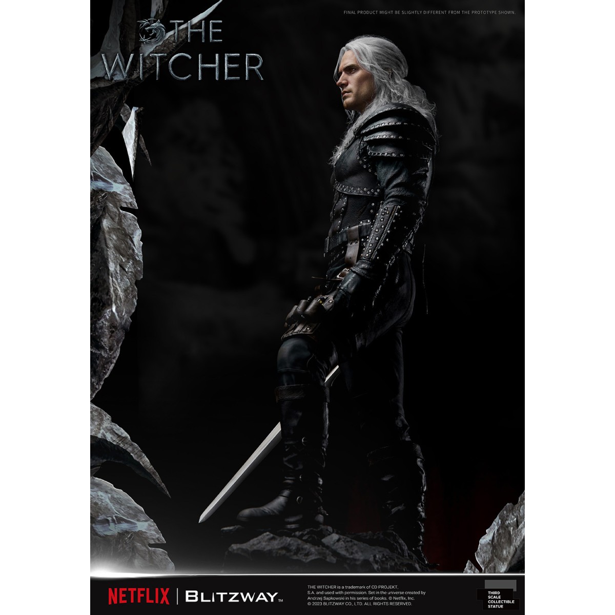 Blitzway - Estatua Geralt of Rivia 1/3 Escala Infinita - The Witcher 