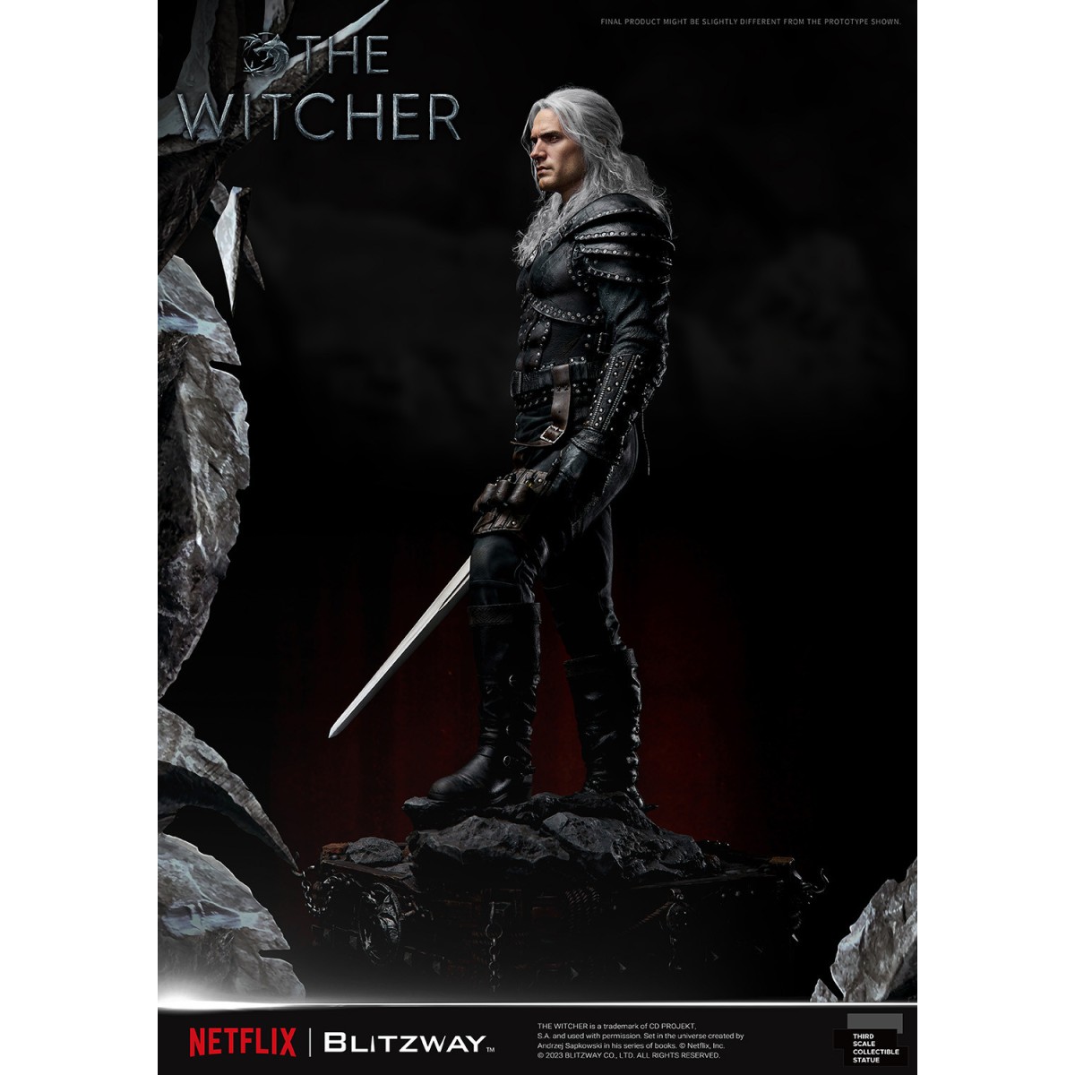 Blitzway - Estatua Geralt of Rivia 1/3 Escala Infinita - The Witcher 