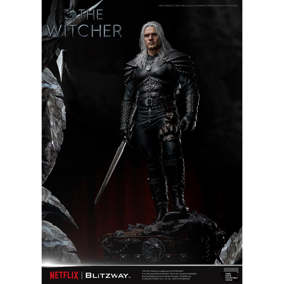 Blitzway - Estatua Geralt of Rivia 1/3 Escala Infinita - The Witcher 