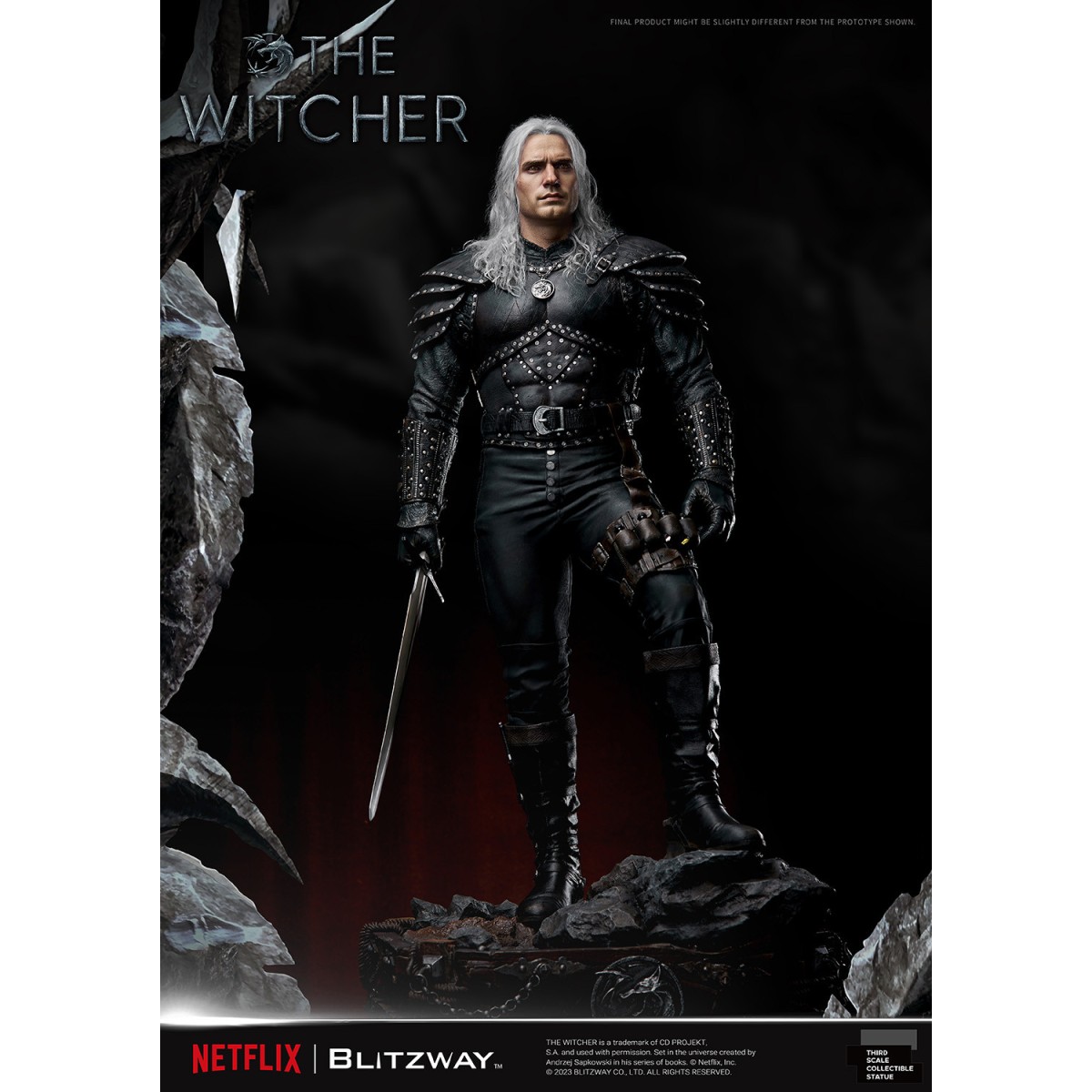 Blitzway - Estatua Geralt of Rivia 1/3 Escala Infinita - The Witcher 