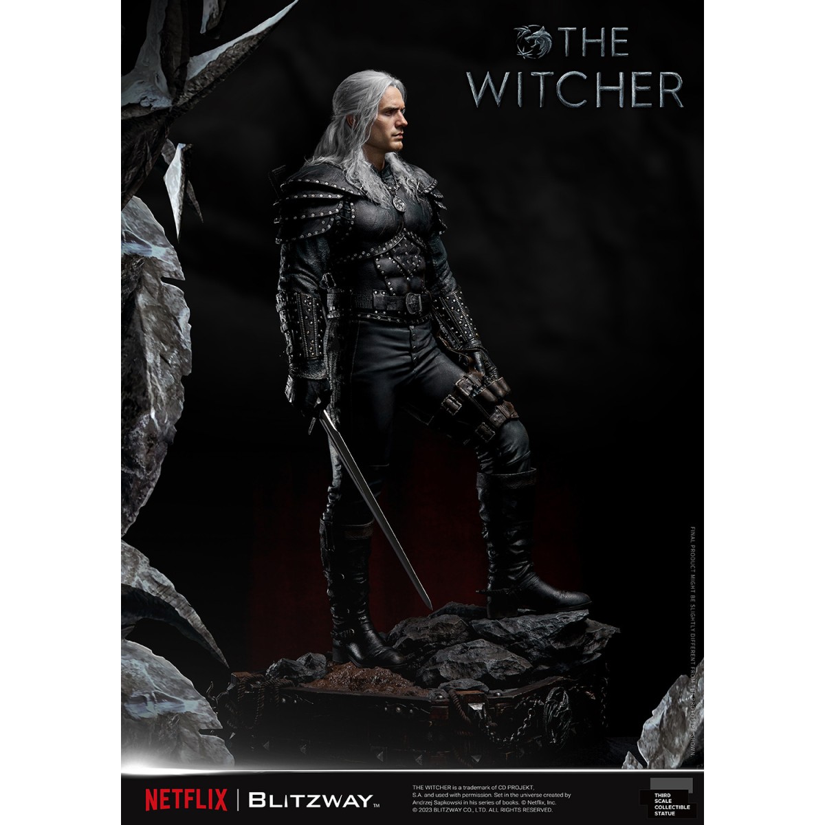 Blitzway - Estatua Geralt of Rivia 1/3 Escala Infinita - The Witcher 
