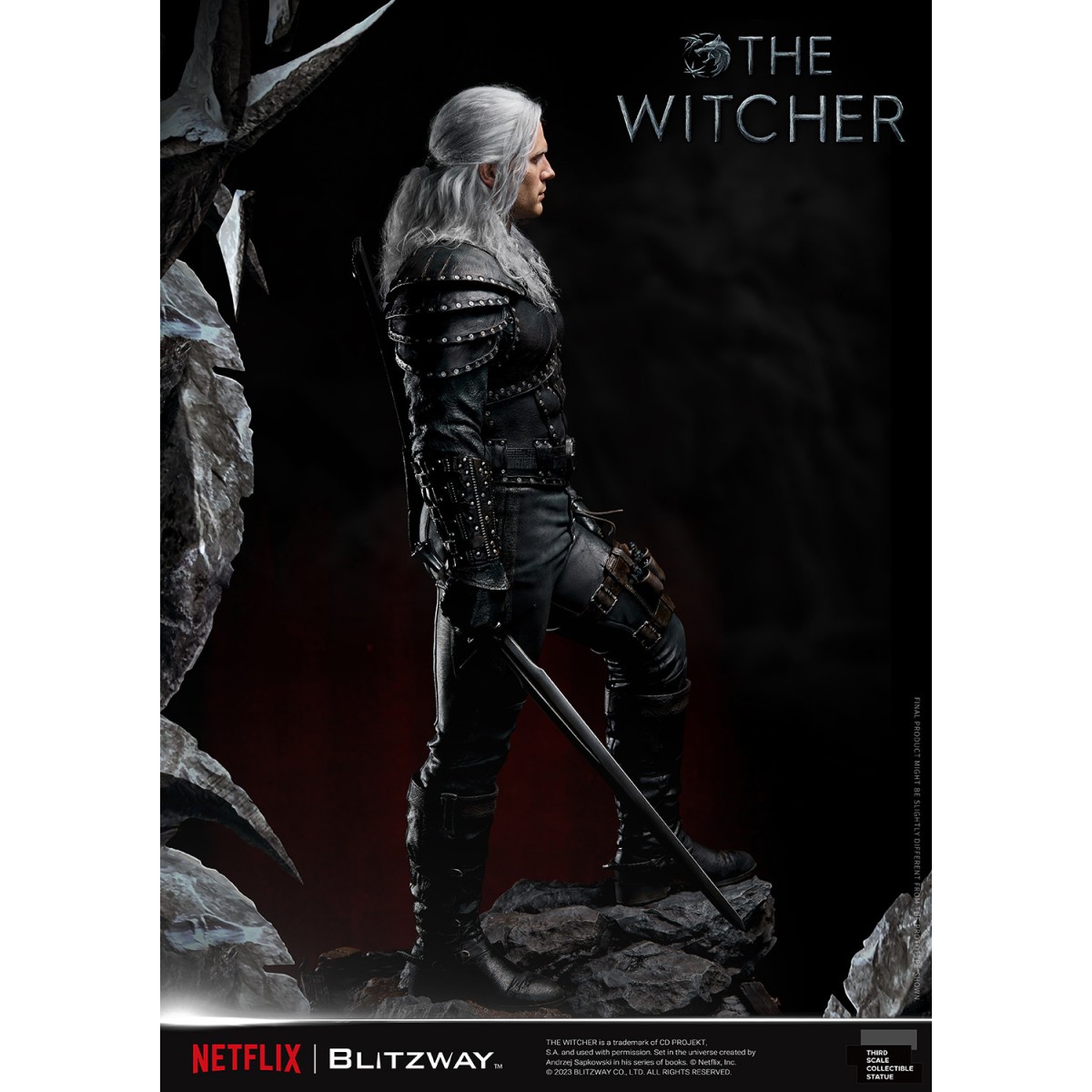Blitzway - Estatua Geralt of Rivia 1/3 Escala Infinita - The Witcher 
