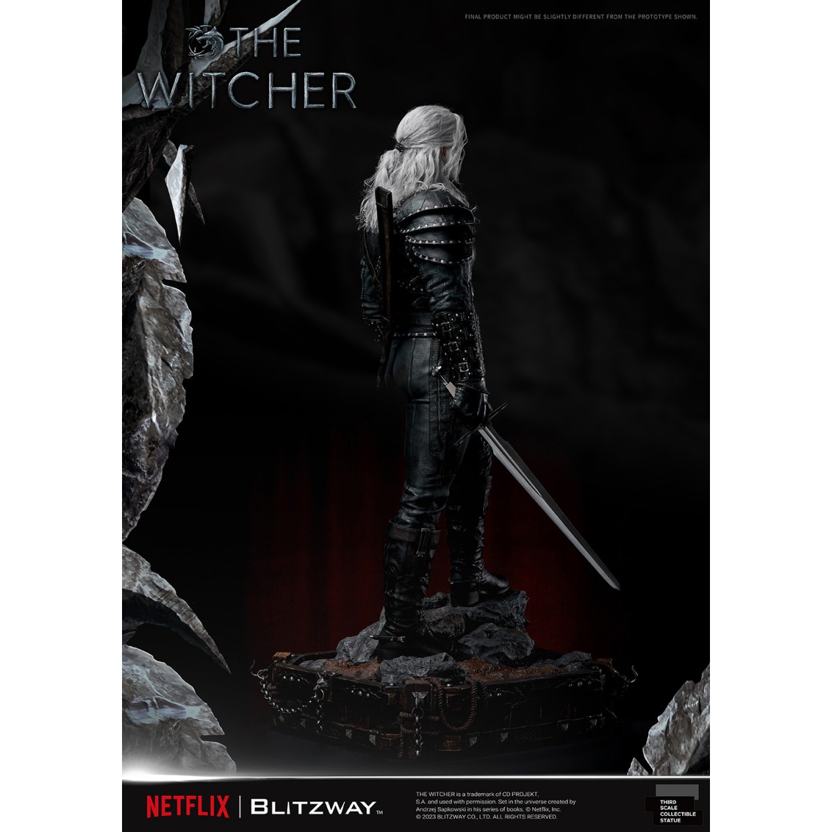 Blitzway - Estatua Geralt of Rivia 1/3 Escala Infinita - The Witcher 