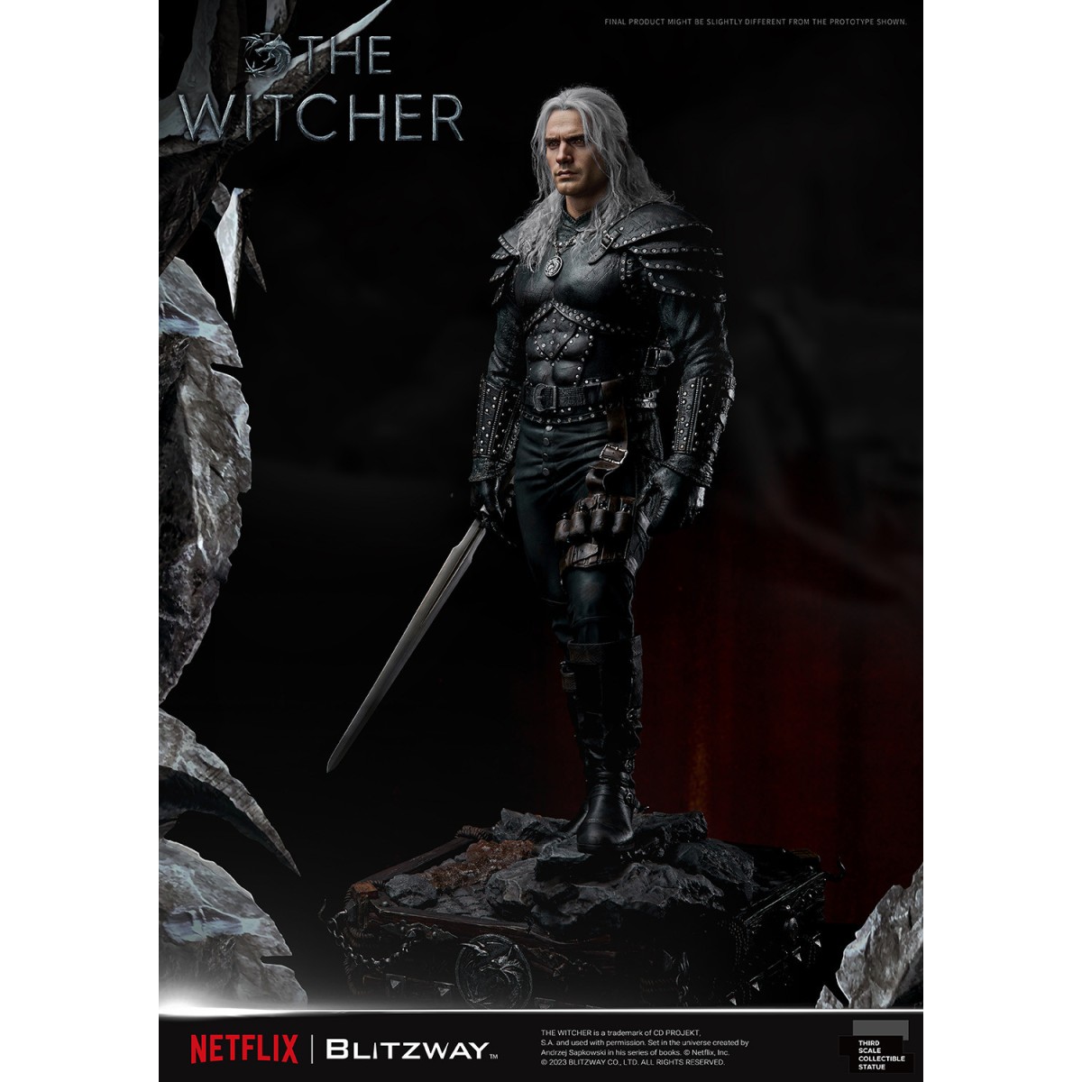 Blitzway - Estatua Geralt of Rivia 1/3 Escala Infinita - The Witcher 