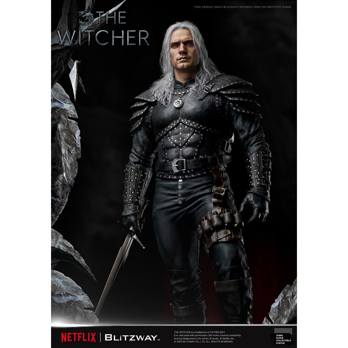 Blitzway - Estatua Geralt of Rivia 1/3 Escala Infinita - The Witcher 