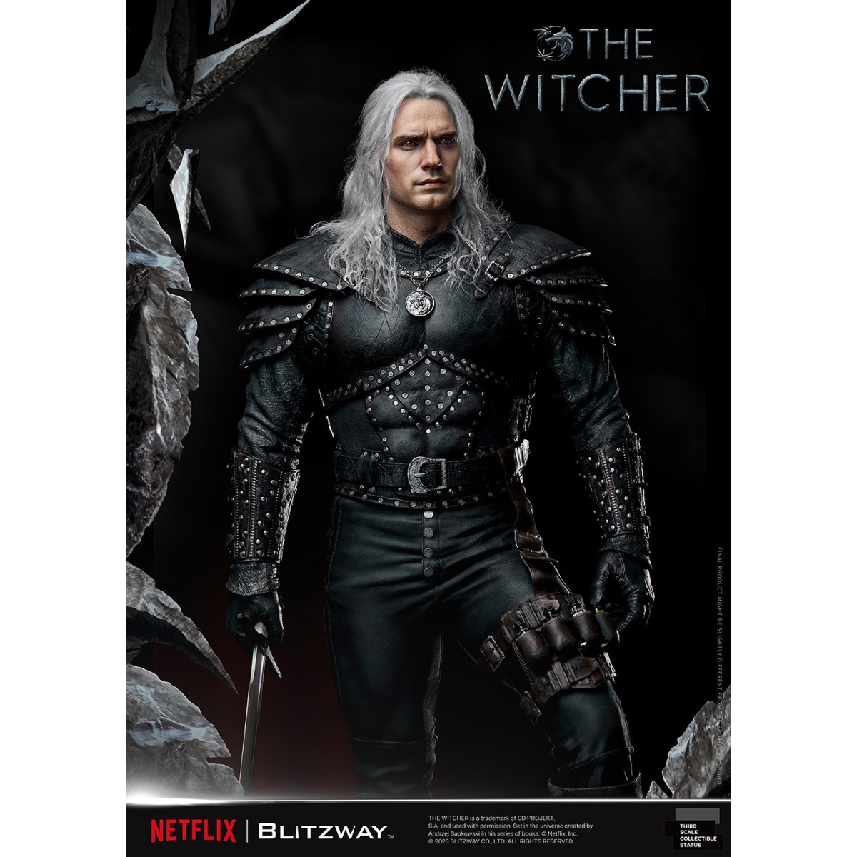 Blitzway - Estatua Geralt of Rivia 1/3 Escala Infinita - The Witcher 