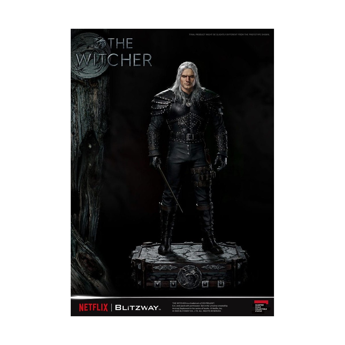 Blitzway - Estatua Geralt of Rivia 1/4 Escala Superior - The Witcher