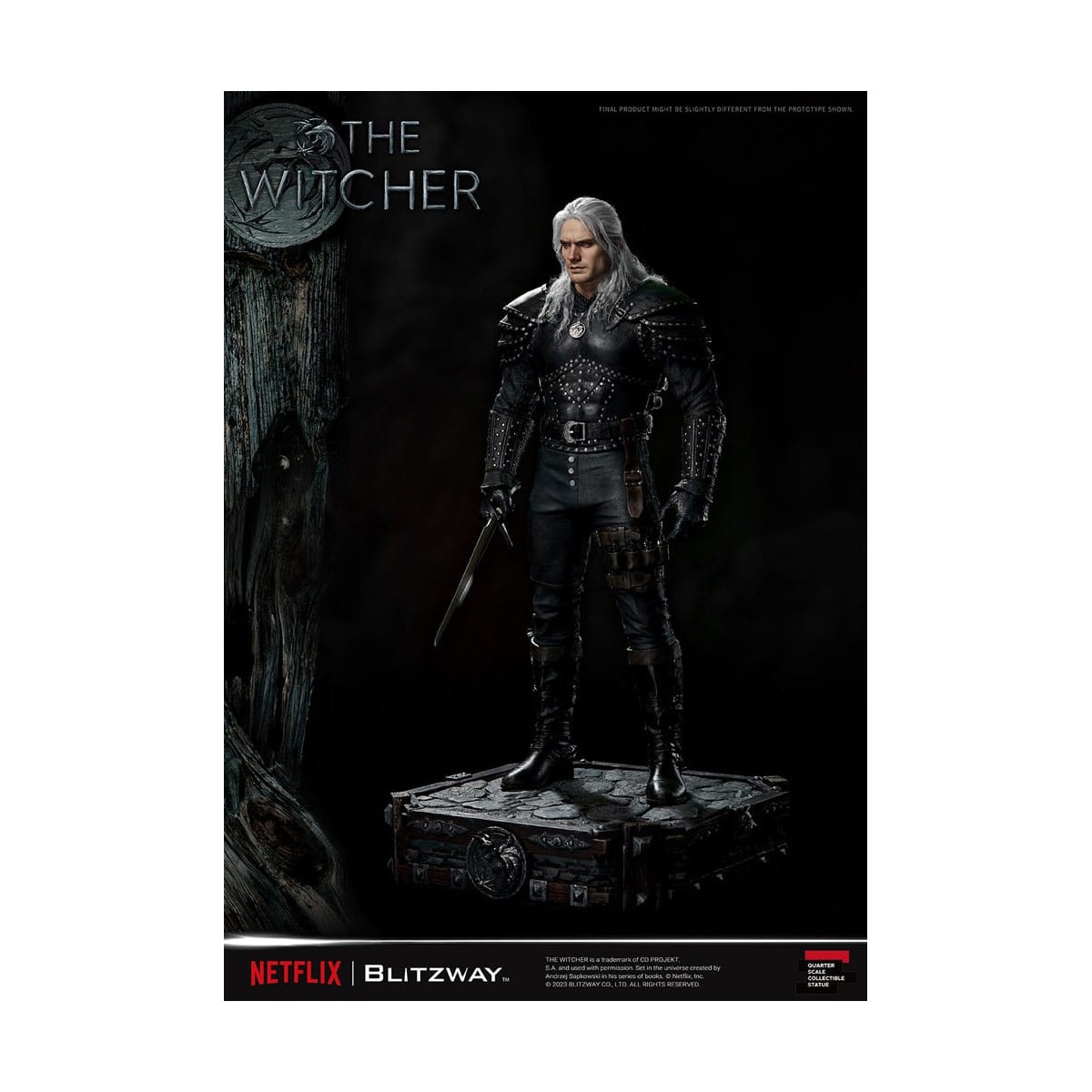 Blitzway - Estatua Geralt of Rivia 1/4 Escala Superior - The Witcher