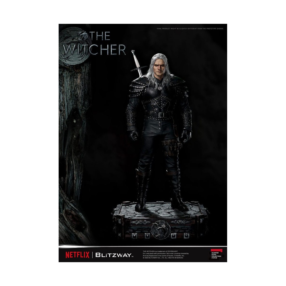 Blitzway - Estatua Geralt of Rivia 1/4 Escala Superior - The Witcher