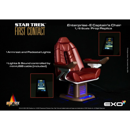 EXO-6 - Star Trek: Primer Contacto - Silla del Capitán Réplica de atrezo a escala 1:6
