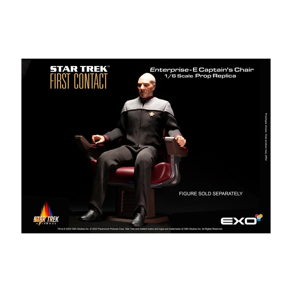 EXO-6 - Star Trek: Primer Contacto - Silla del Capitán Réplica de atrezo a escala 1:6