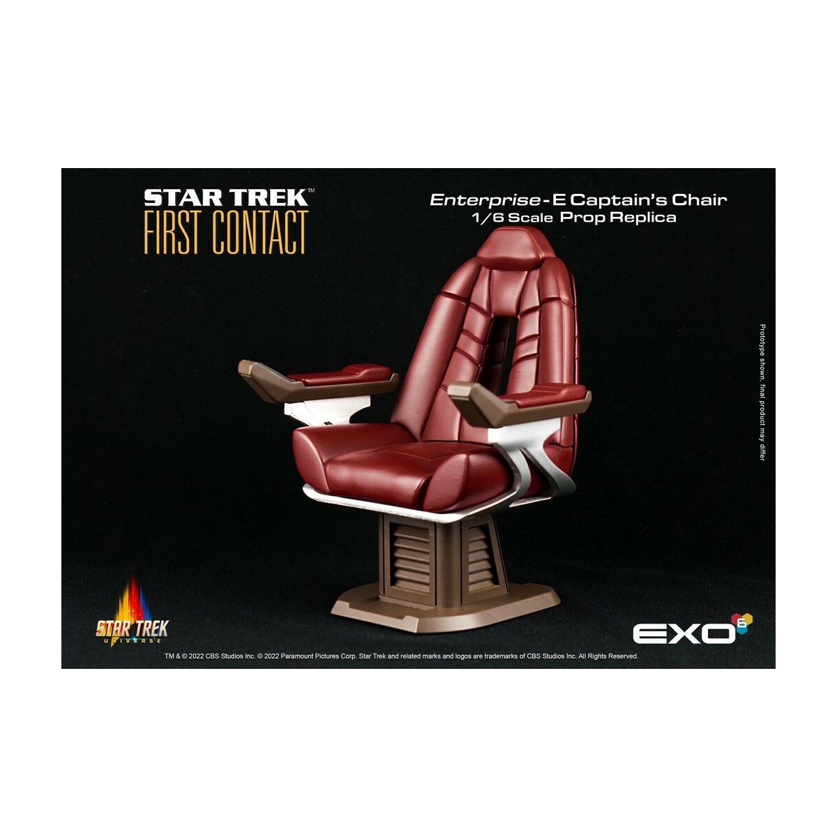 EXO-6 - Star Trek: Primer Contacto - Silla del Capitán Réplica de atrezo a escala 1:6
