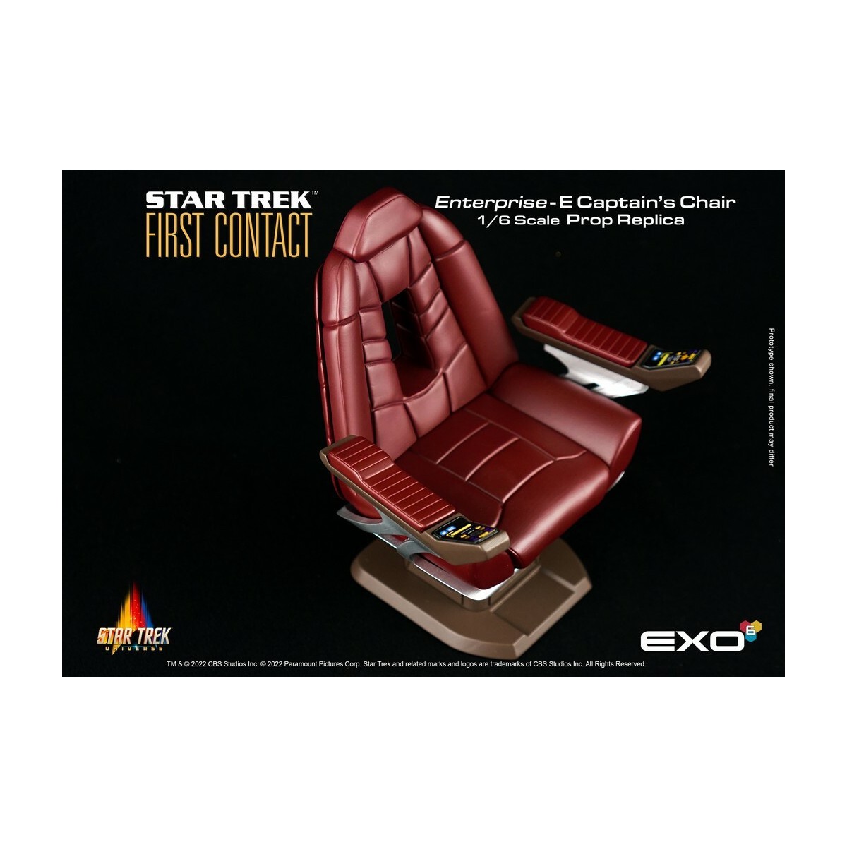 EXO-6 - Star Trek: Primer Contacto - Silla del Capitán Réplica de atrezo a escala 1:6