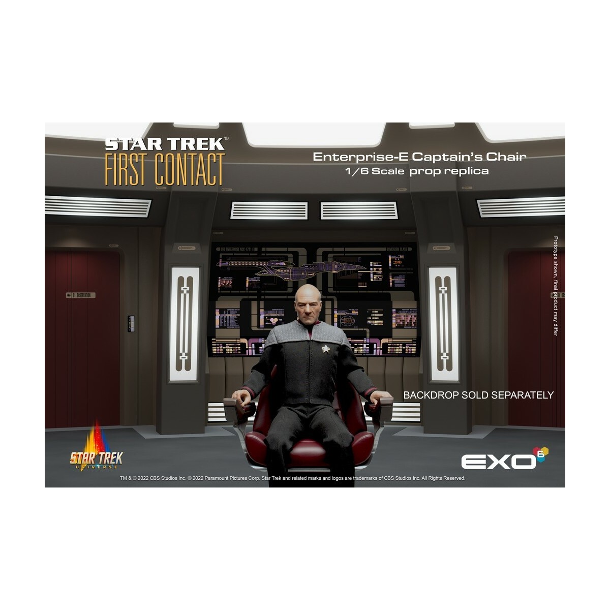 EXO-6 - Star Trek: Primer Contacto - Silla del Capitán Réplica de atrezo a escala 1:6