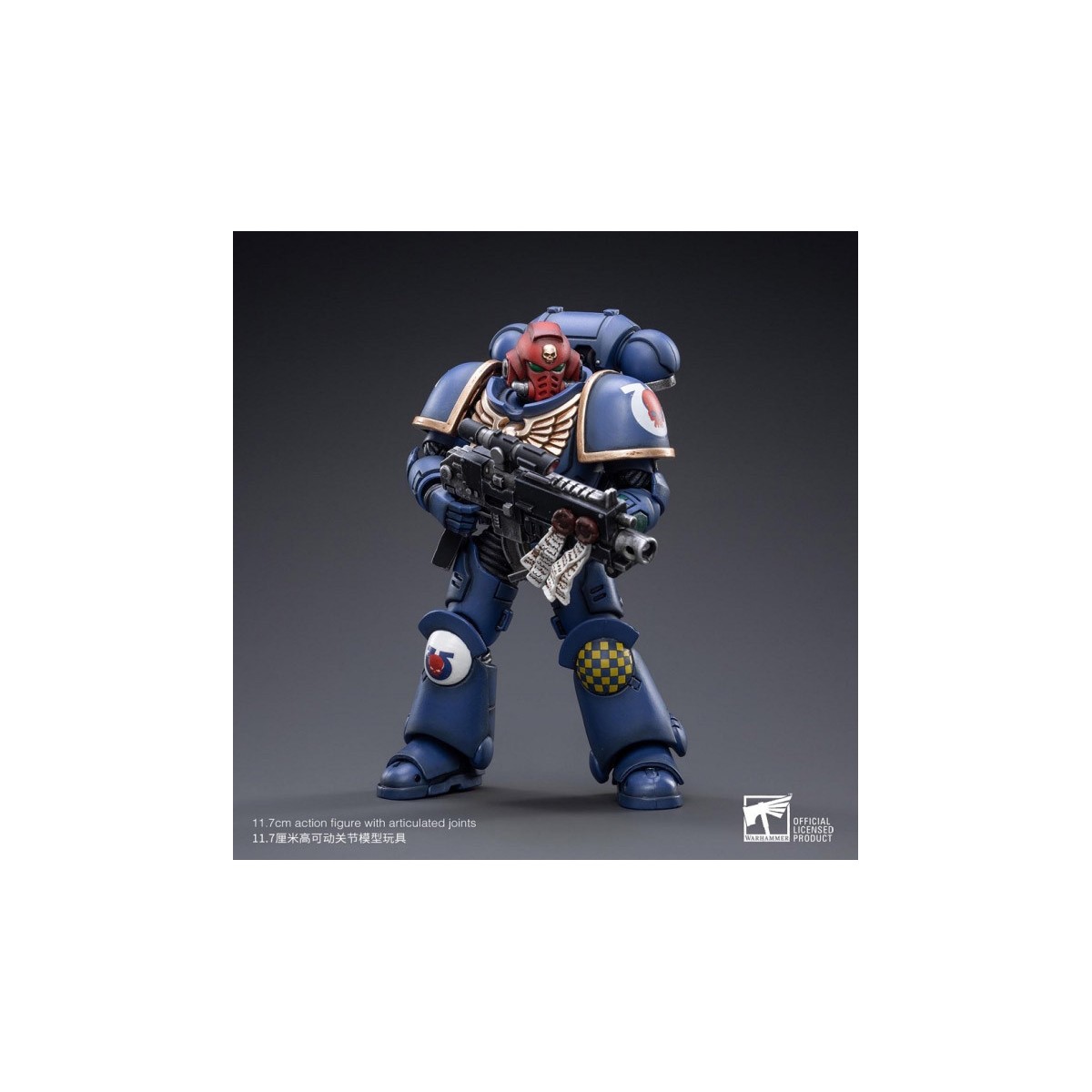 JoyToy - Marines Espaciales - Ultramarines - Héroes del Capítulo Hermano Veterano Sargento Castor 1/18 - Warhammer 40K