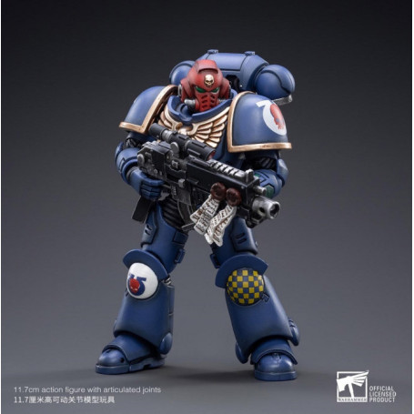 JoyToy - Marines Espaciales - Ultramarines - Héroes del Capítulo Hermano Veterano Sargento Castor 1/18 - Warhammer 40K