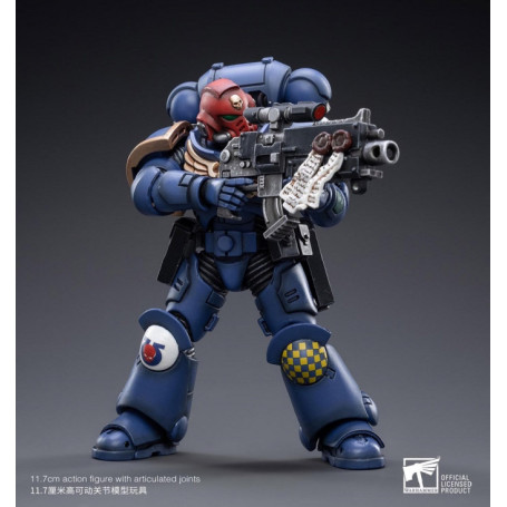 JoyToy - Marines Espaciales - Ultramarines - Héroes del Capítulo Hermano Veterano Sargento Castor 1/18 - Warhammer 40K