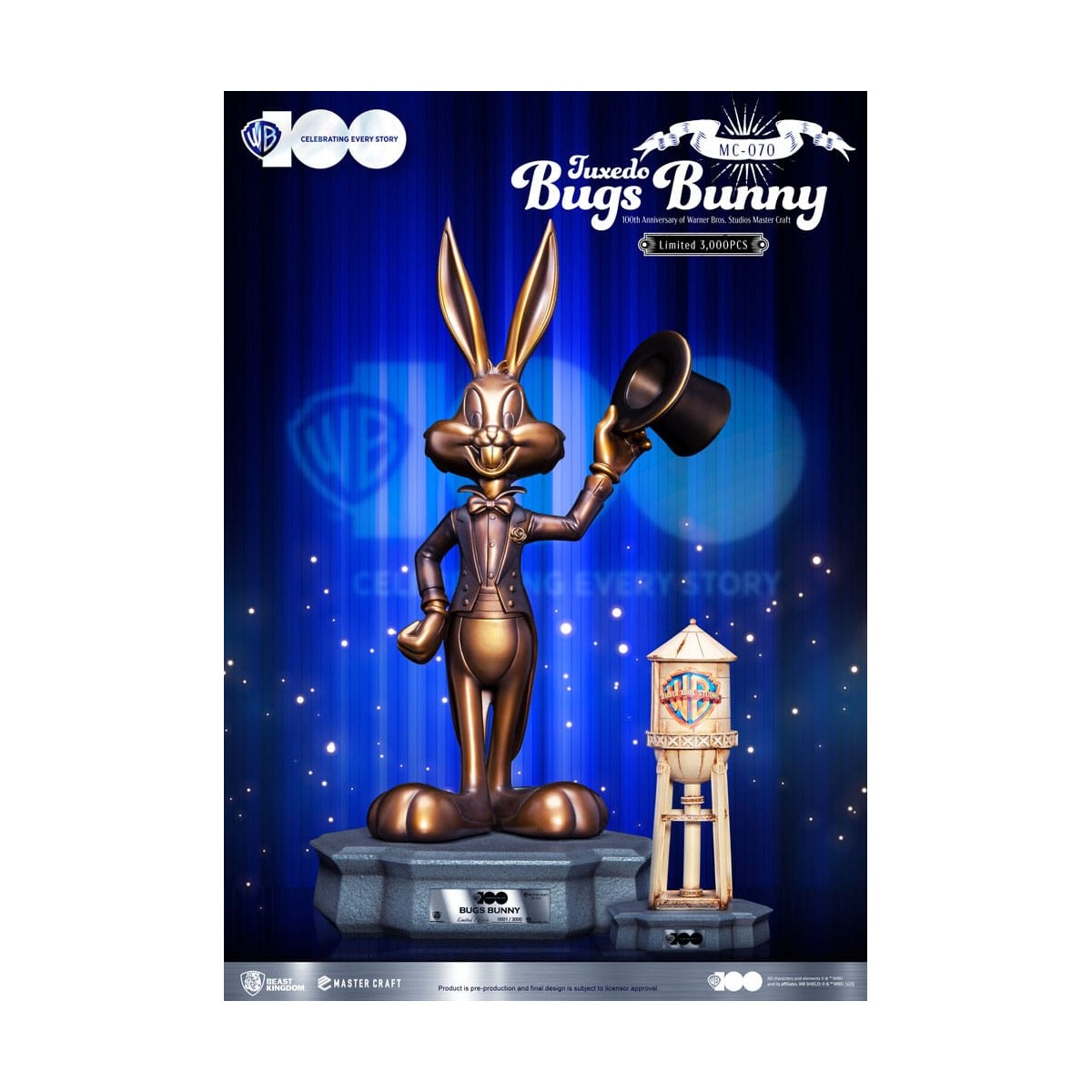 Beast Kingdom Disney - Master Craft - Tuxedo Bugs Bunny - Looney Tunes 100 aniversario de los estudios Warner Bros