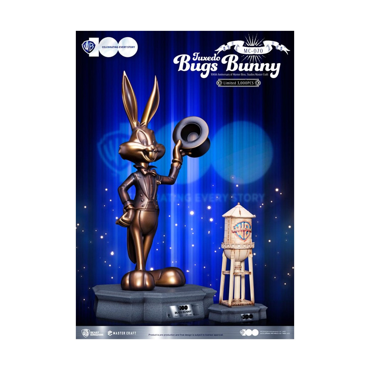 Beast Kingdom Disney - Master Craft - Tuxedo Bugs Bunny - Looney Tunes 100 aniversario de los estudios Warner Bros