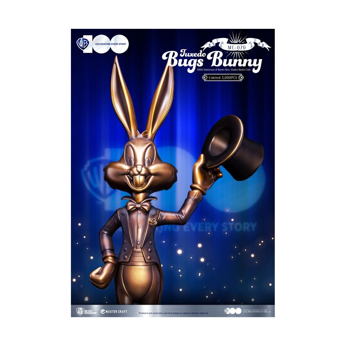 Beast Kingdom Disney - Master Craft - Tuxedo Bugs Bunny - Looney Tunes 100 aniversario de los estudios Warner Bros