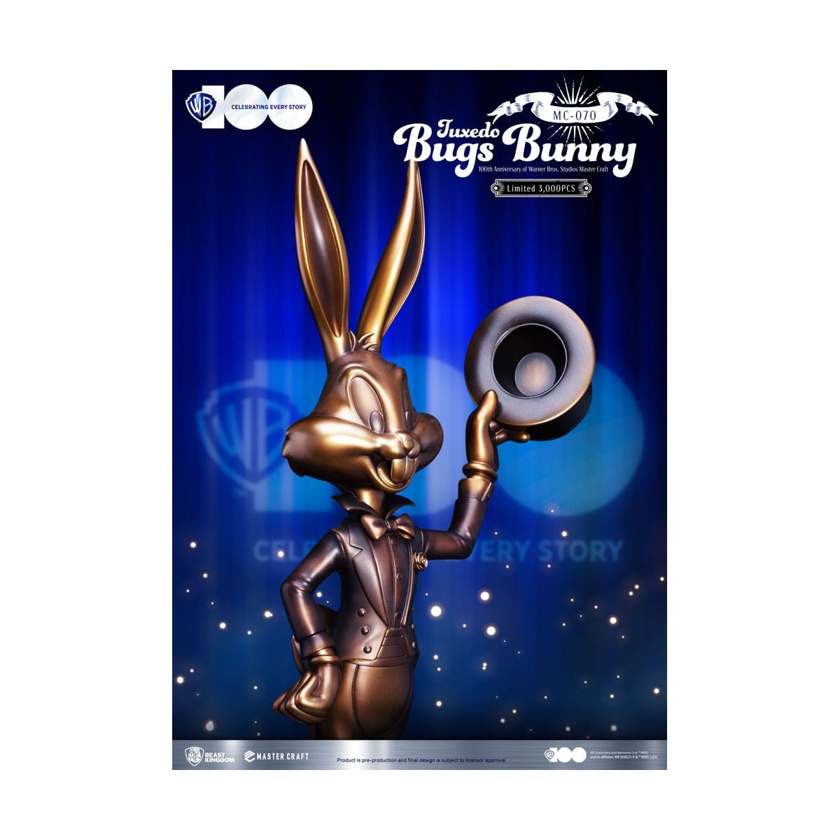 Beast Kingdom Disney - Master Craft - Tuxedo Bugs Bunny - Looney Tunes 100 aniversario de los estudios Warner Bros