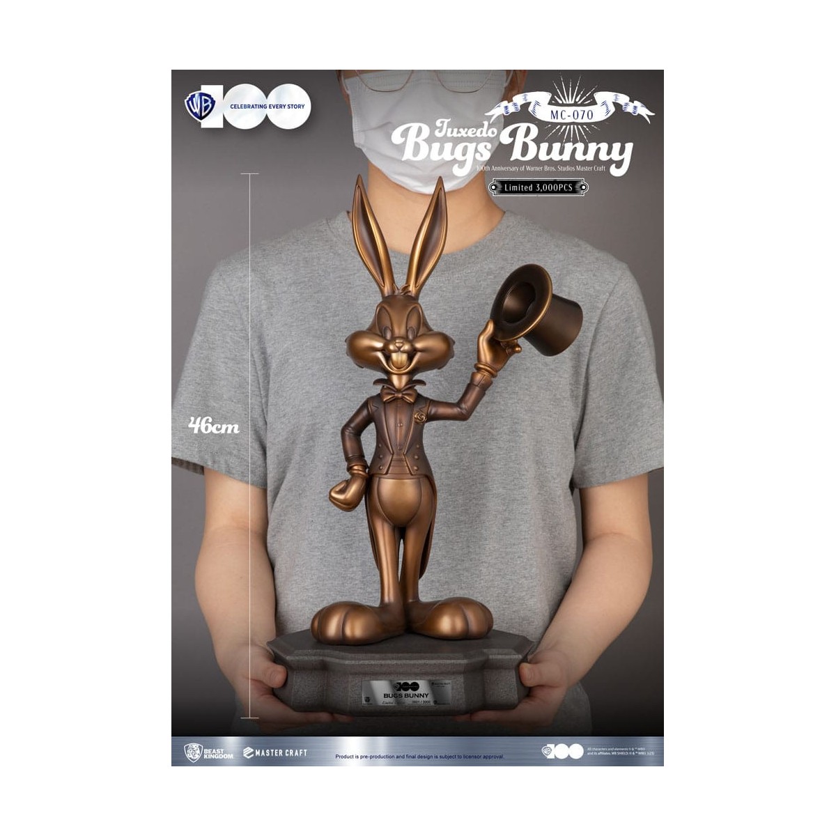 Beast Kingdom Disney - Master Craft - Tuxedo Bugs Bunny - Looney Tunes 100 aniversario de los estudios Warner Bros