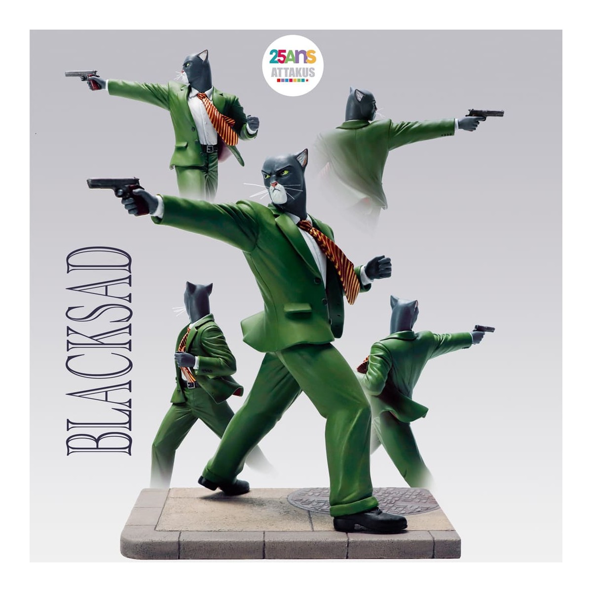 Attakus - ¡John Blacksad listo para disparar! - Estatua de Blacksad