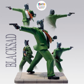 Attakus - ¡John Blacksad listo para disparar! - Estatua de Blacksad