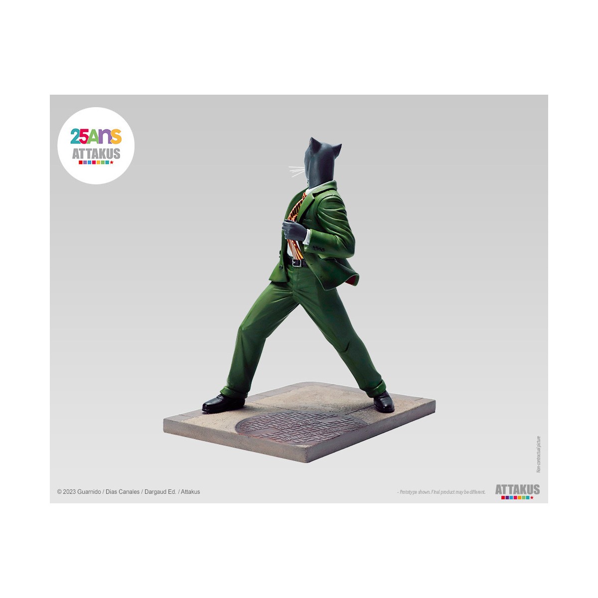 Attakus - ¡John Blacksad listo para disparar! - Estatua de Blacksad